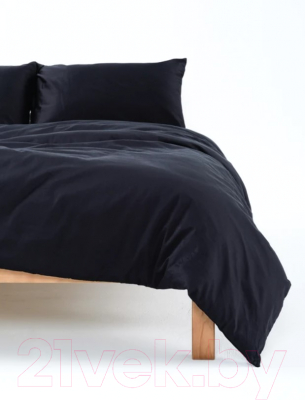 Комплект постельного белья GoodNight Сатин Делюкс Дуэт / 267077 (50x70, черный)