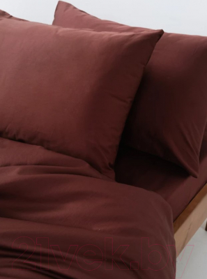 Комплект постельного белья GoodNight Сатин Делюкс Дуэт / 401435 (50x70, шоколад)