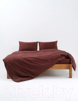 Комплект постельного белья GoodNight Сатин Делюкс Дуэт / 401435 (50x70, шоколад)