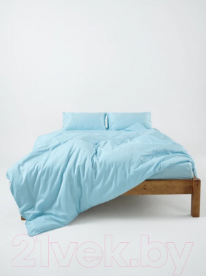 Комплект постельного белья GoodNight Сатин Делюкс Евро / 348379 (50x70, голубой)