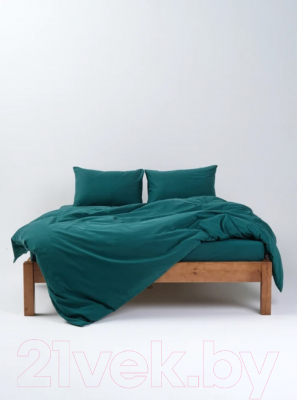 Комплект постельного белья GoodNight Сатин Делюкс Евро / 385247 (50x70, изумруд)