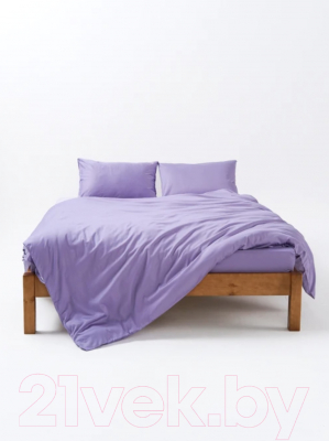 Комплект постельного белья GoodNight Сатин Делюкс Евро / 270503 (50x70, лаванда)