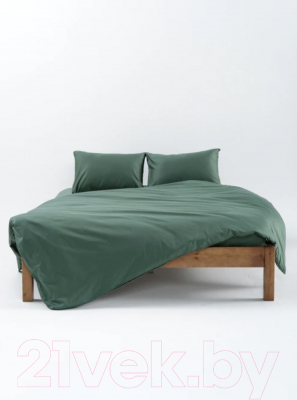 Комплект постельного белья GoodNight Сатин Делюкс Евро / 396395 (50x70, олива)
