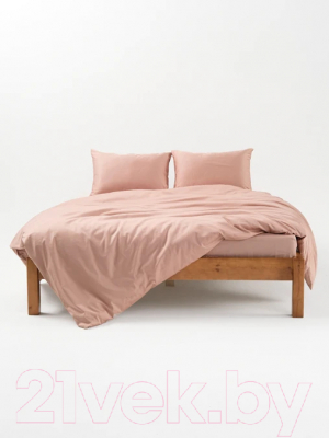 Комплект постельного белья GoodNight Сатин Делюкс Евро / 401437 (50x70, пудра)