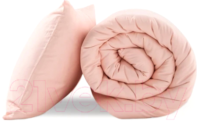 Комплект постельного белья GoodNight Сатин Делюкс Евро / 341727 (50x70, розовый)