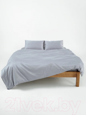 Комплект постельного белья GoodNight Сатин Делюкс Евро / 266587 (50x70, серый)