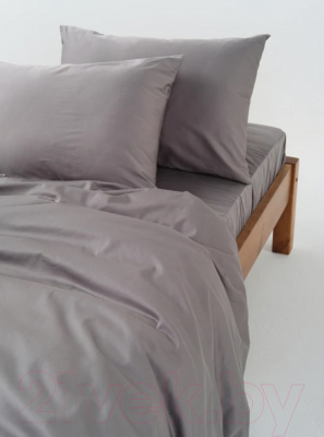 Комплект постельного белья GoodNight Сатин Делюкс Евро / 401436 (50x70, тауп)