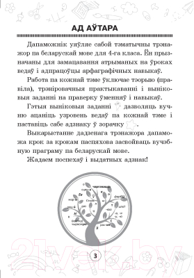 Рабочая тетрадь Выснова Беларуская мова. Мова паспяхова. Сшытак-трэнажор. 4 клас (Крытыш Н.)