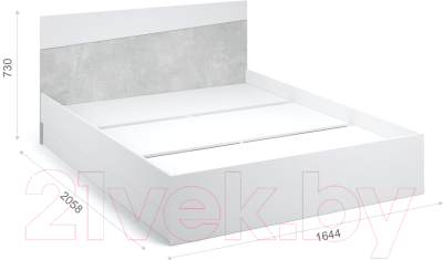 Изображение товара Комплект мебели для спальни Империал Антария 3 (белый жемчуг/ателье)