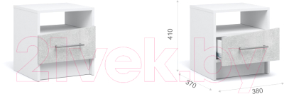 Изображение товара Комплект мебели для спальни Империал Антария 3 (белый жемчуг/ателье)