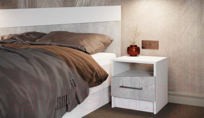 Комплект мебели для спальни Империал Антария 4 (белый жемчуг/ателье)
