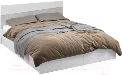 Двуспальная кровать Империал Антария 160 (белый жемчуг/ателье)