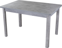 Обеденный стол Домотека Джаз ПР-1 80x120-157 (серый бетон/серый/черный/04) - 