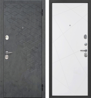 Входная дверь Гарда Феникс Велюр белый софт (96x205, правая) - 