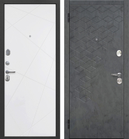Входная дверь Гарда Феникс Велюр белый софт (86x205, левая) - 