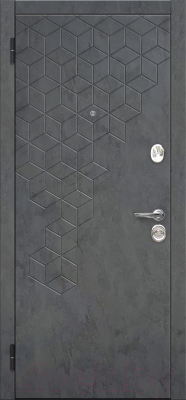 Входная дверь Гарда Феникс Велюр белый софт (96x205, левая)