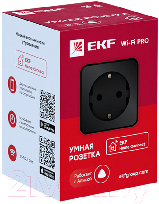 Умная розетка EKF Сonnect Pro Wi-Fi / RCS-2-WF