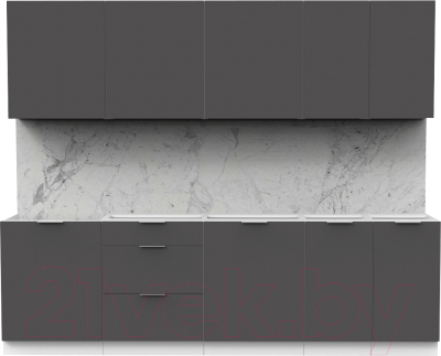 Готовая кухня Интермебель Микс Топ-9 2.6м без столешницы (графит серый)