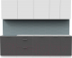 Кухонный гарнитур Интермебель Микс Топ-9 2.6м без столешницы (белый премиум/графит серый) - 
