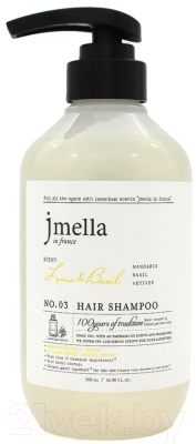 Шампунь для волос Jmella In France Lime and Basil Hair Shampoo  (500мл)