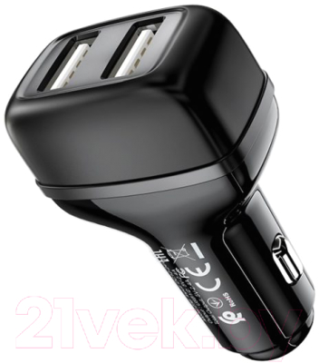 Зарядное устройство автомобильное Hoco Z36 (черный)