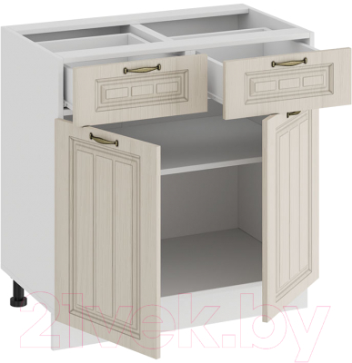 Шкаф-стол кухонный ТриЯ Лина 1Н8Я1 (белый/кремовый)