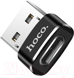 Адаптер Hoco UA6 USB-Type-C (черный)