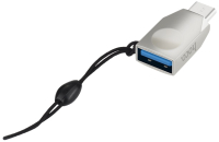 Адаптер Hoco UA9 Type-C-USB (серебристый) - 