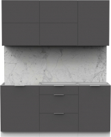 Кухонный гарнитур Интермебель Микс Топ-33 1.7м без столешницы (графит серый) - 