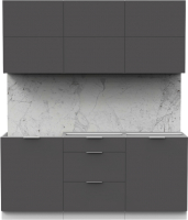 Кухонный гарнитур Интермебель Микс Топ-34 1.8м без столешницы (графит серый) - 