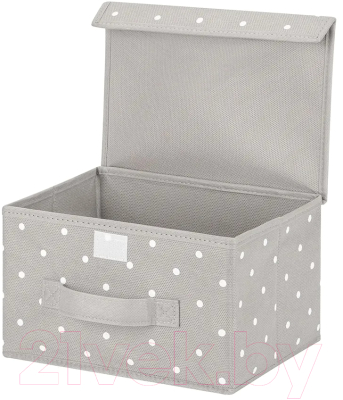 Коробка для хранения El Casa 490312 (серый горошек)