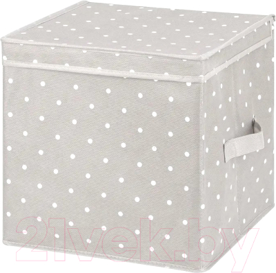 Коробка для хранения El Casa 490322 (серый горошек)
