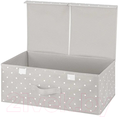 Коробка для хранения El Casa 490326 (серый горошек)