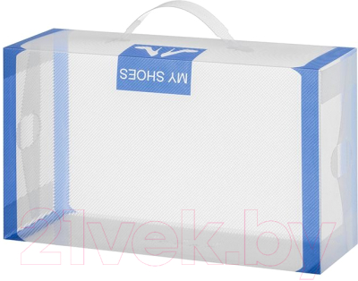 Набор коробок для обуви El Casa 680327 (4шт, синяя кайма)