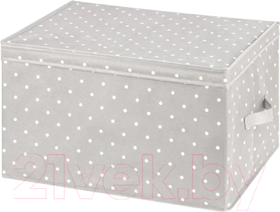 Коробка для хранения El Casa 490311 (серый горошек)