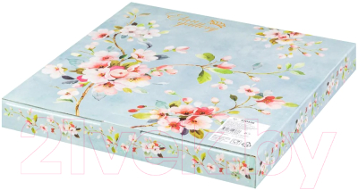 Изображение товара Набор тарелок Elan Gallery Яблоневый цвет на голубом / 420430