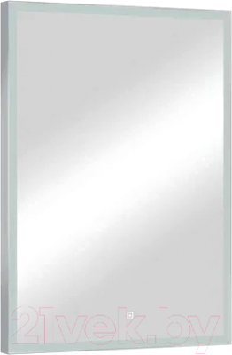 Зеркало Континент Frame White Led 60x80 (часы)