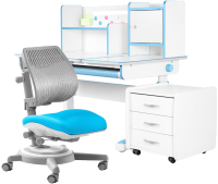 

Парта+стул Anatomica, Premium Granda Plus Ergoback с тумбой, надстройкой, органайзером