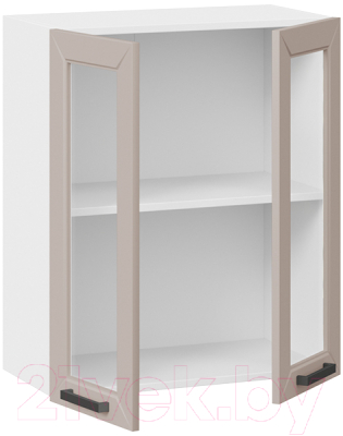 Шкаф навесной для кухни ТриЯ Лорас 1В6С (белый/холст латте)