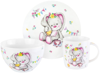 

Набор столовой посуды Elan Gallery, Зайка с цыпленком / 230204