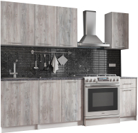 Готовая кухня Mebel-Ars Лион 1.8м (бетон пайн темный) - 