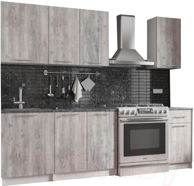 Готовая кухня Mebel-Ars Лион 1.8м (бетон пайн темный)