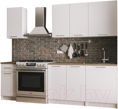 Готовая кухня Mebel-Ars Лион 1.8м (белый)