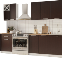 Готовая кухня Mebel-Ars Милана 1.9м (венге цаво) - 