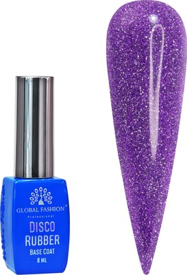 

База для гель-лака, Каучуковая Disco Opal светоотражающая 12