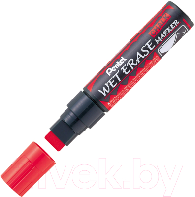 Маркер меловой Pentel Wet Erase / SMW56-B (красный)