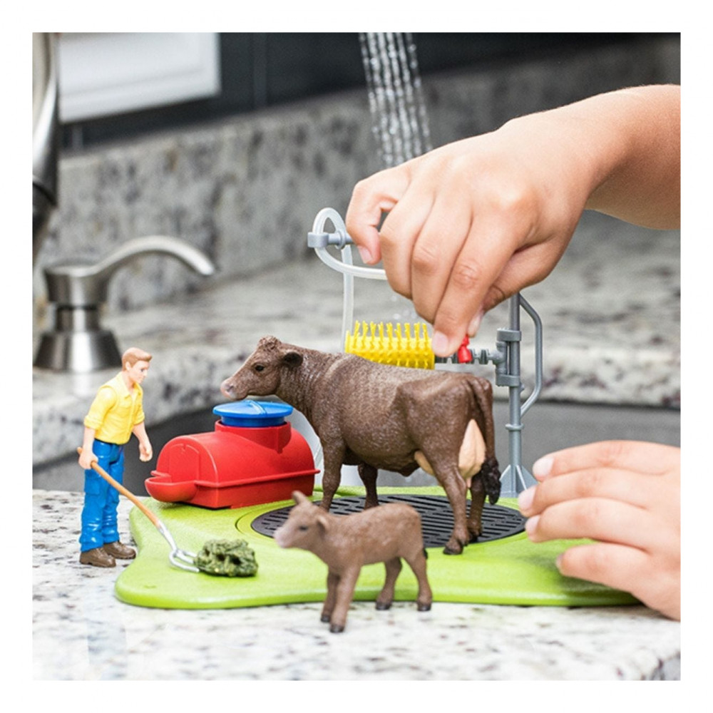 Игровой набор Schleich Веселая мойка для коровы / 42529 — фото 7