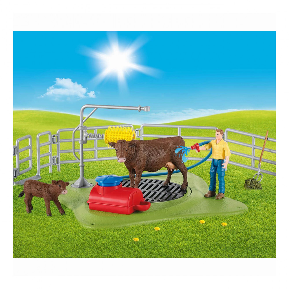 Игровой набор Schleich Веселая мойка для коровы / 42529 — фото 9