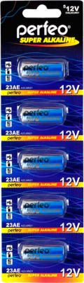 Комплект батареек Perfeo A23-BP5 Super Alkaline / PF 23AE/5BL