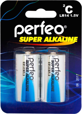Комплект батареек Perfeo Super Alkaline / PF LR14/2BL